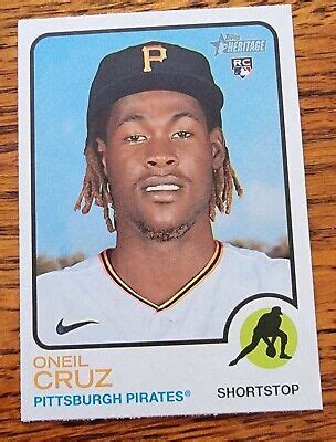 Oneil Cruz Topps Heritage Rc Pittsburgh Pirates Rookie Ebay