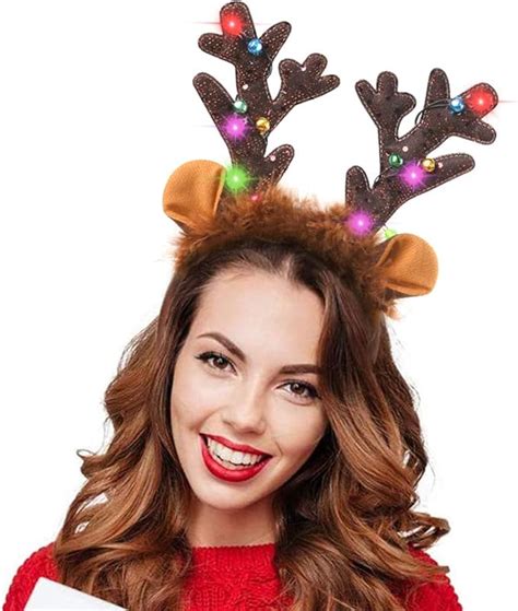 Amazon Hansgo Reindeer Antlers Headband Led Deer Antlers Headband