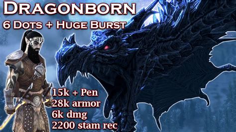 Dragonborn Stamina Dragonknight PvP Build ESO Firesong DLC YouTube