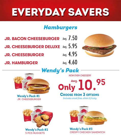 Menu Wendys Aruba Quality Is Our Recipe