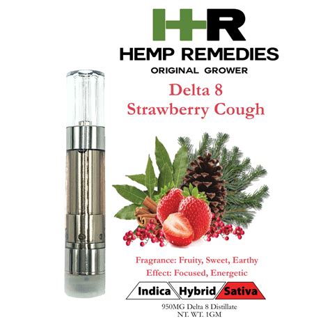 Delta 8 Vape Strawberry Cough Hemp Remedies Original Grower