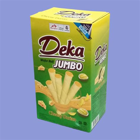 deka jumbo cheesy durian biscuit snack    pcs shopee