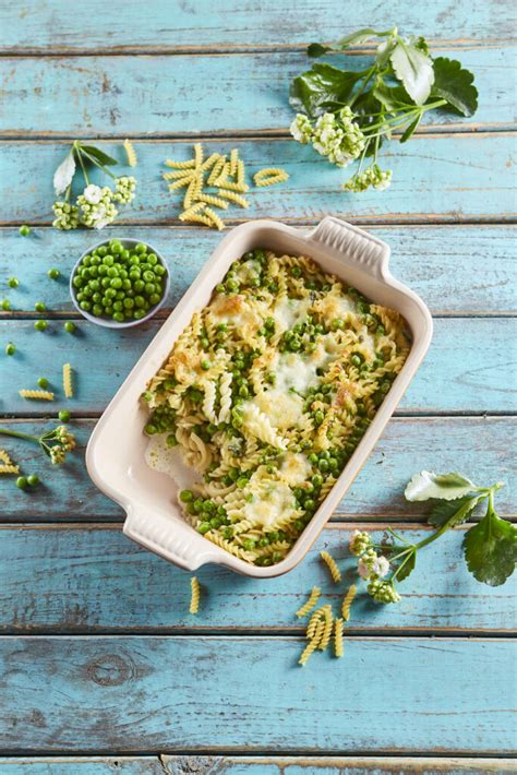 Massa Gratinada Queijo E Ervilhas Revista Veggie