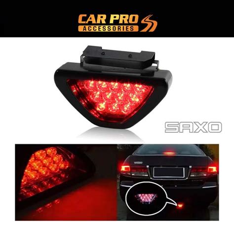 Universal F1 Mugen Style 12 LED Red Rear Tail Third Brake Stop Safety