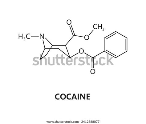 Cocaine Drug Molecule Formula Chemical Structure Stock Vector (Royalty ...