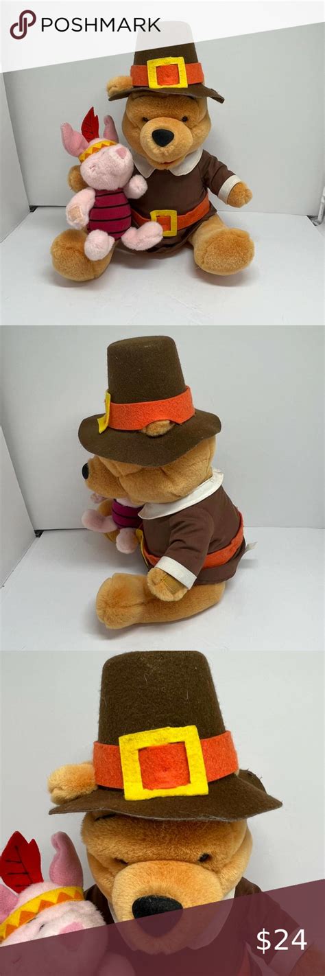 Disney Winnie The Pooh And Piglet Autumn Fall Thanksgiving Pilgrim