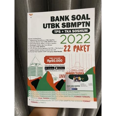 Jual Buku Bank Soal Utbk Tps Dan Tka Soshum 2022 Indonesia Shopee Indonesia