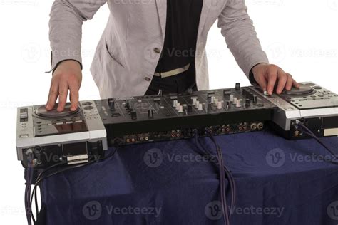 DJ with the mixer 16092421 Stock Photo at Vecteezy