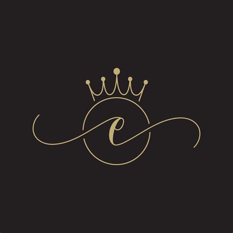 E Letter Luxury Crown Logo Design Vector Art At Vecteezy