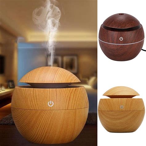 130ml Wood Grain Air Humidifier Aromatherapy Essential Oil Diffuser Wood Grain Shopee Philippines