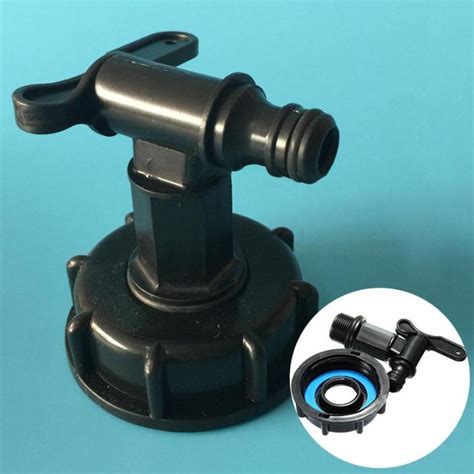 Idealhere Black Ibc To Mm L Water Tank Garden Hose Valve Adapter