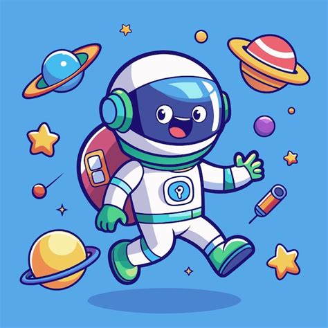 Dibujo A Mano Dibujado Dibujos Animados Astronauta Dise O Vectorial