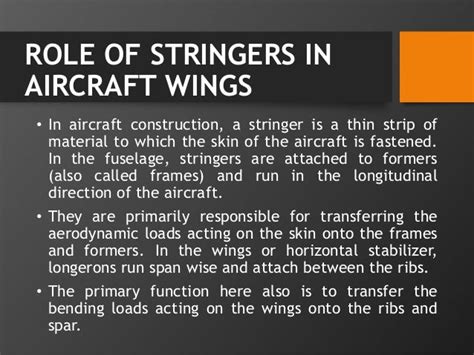 Skin stringers-in-an-aircraft