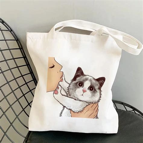 Bolsa Sacola Ziper Ecobag Gatinho Shopee Brasil