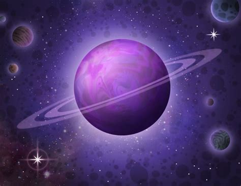 Michel Gagné - Purple Planet | Purple aesthetic, Planets wallpaper ...