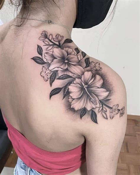 70 Flower Tattoo On Shoulder Ideas And The Meanings Behind Them Shoulder Tattoos For Women