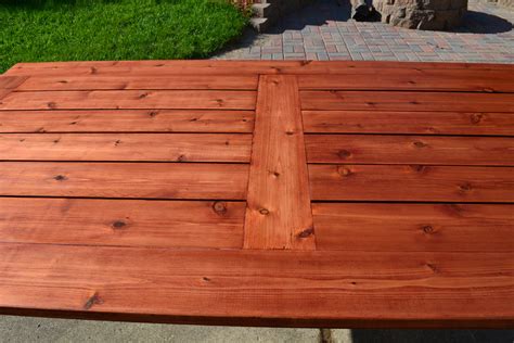 Bryans Site The Finished Diy Cedar Patio Table