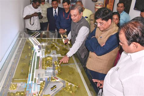 Piyush Goyal Visits Worlds Longest Railway Platform In Hubballi The