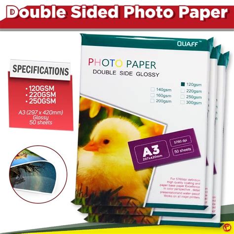 Quaff Photo Paper Double Sided Glossy A Size Shopee Philippines