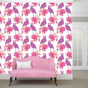 Papel De Parede Adesivo Flamingos 032pps Leroy Merlin