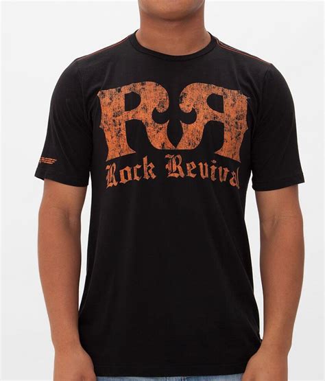 Rock Revival Double R Outline T Shirt Mens T Shirts In Black Buckle