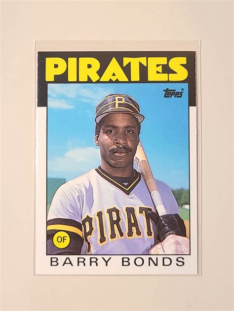 A Baseball Card Featuring Barry Bonds On It