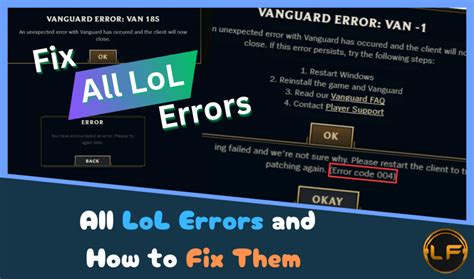 Every League Of Legends LoL Error Codes And How To Fix Them Easily