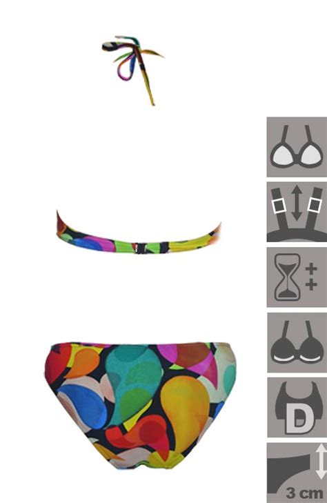 Rasurel Bikini With Underwire Bra And Softcups Cup D