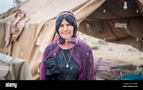 Shiraz Iran May Qashqai Nomadic Woman By Her Tent The Qasqhai