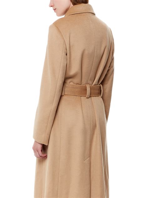 Jaeger Wool Longline Belted Coat In Beige Camel Lyst