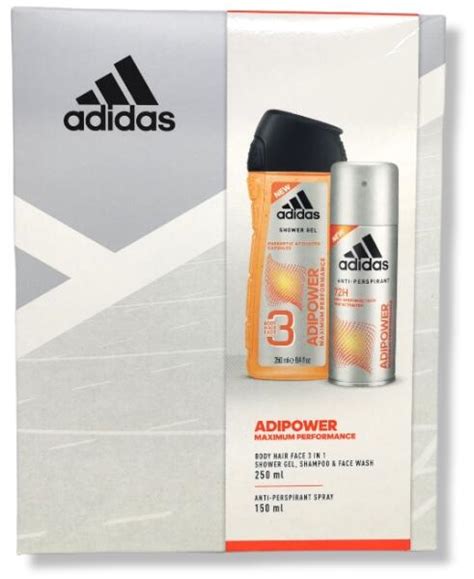 Adidas подаръчен комплект за мъже, Adipower, Деозодорант 150мл, Душ гел ...