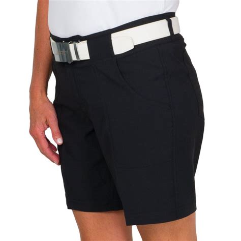 Womens Black Belted Golf Short Jofit