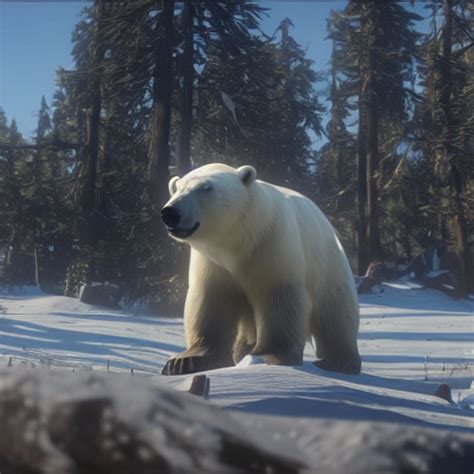 Prompthunt Polar Bear From Red Dead Redemption 2 2018 Video Game