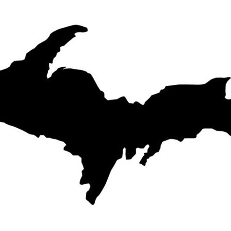 Upper Peninsula Silhouette Vinyl Decal Etsy