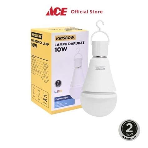 Jual Ace Krisbow Lumi Bohlam Led Darurat 10 Watt Cool Daylight