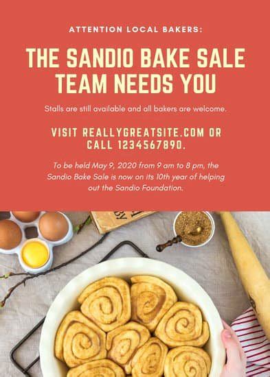 30 Bake Sale Flyer Wording | Example Document Template