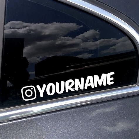 Custom Instagram Name Vinyl Decal Personalized Ig Username Sticker