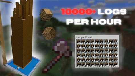 Wood Farming In Minecraft Mine Wood Logs Per Hour Beginner