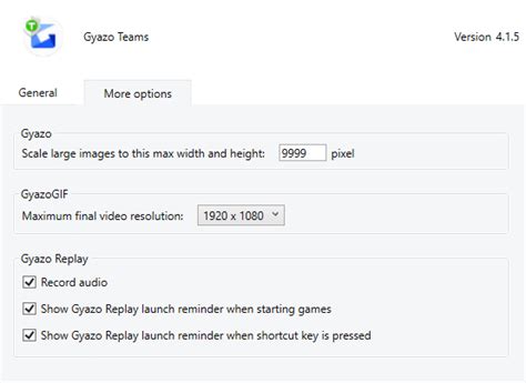 Gyazo Help Resolution And Frame Rate