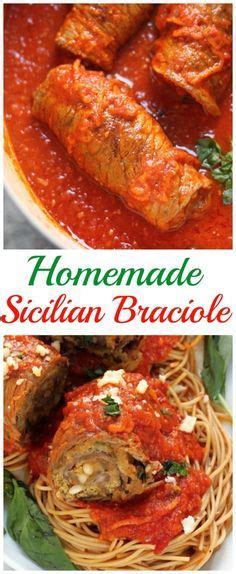 Homemade Sicilian Braciole Thin Slices Of Steak Stuffed With A