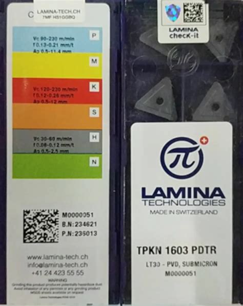 Inserto De Carburo De Lamina Original TPKR1603 TPKR2204 TPKN2204 PDTR