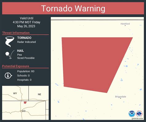 NWS Tornado on Twitter: "Tornado Warning including Weld County, CO ...