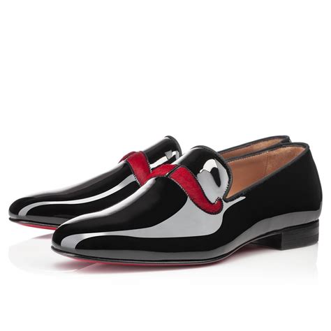 Watson Flat Black Patent Leather Christian Louboutin Men Dress Shoes