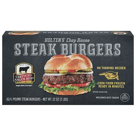 Holten S Chop House Steak Burgers 6 Ea Shop Chief Markets