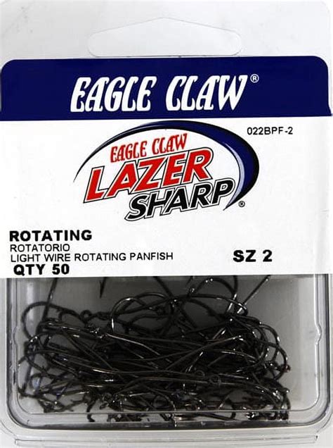 Lazer Sharp 022BPFH 2 Crappie Aberdeen Rotating Hook Black Size 2