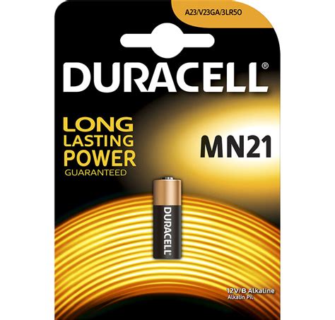 PILES MN21 23 ALCALINES 23A 12V x1 DURACELL Méga Piles