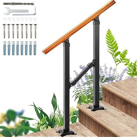 Happybuy Step Handrail 304 Stainless Steel Stair Railing 1 2 Step For