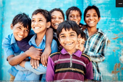 Smiling Indian Boys Together Rajasthan India Mlenny Photography