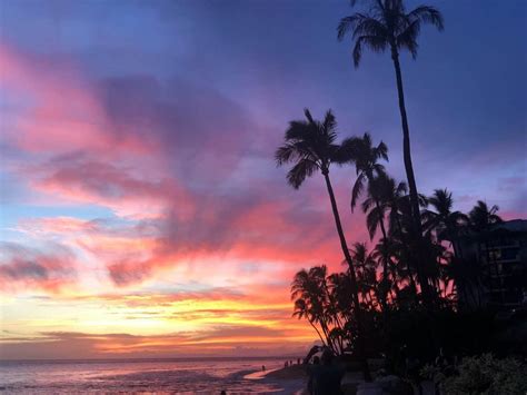 Aloha Friday Photo Colorful Kaanapali Maui Sunset Go Visit Hawaii