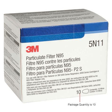 3m 5n11 N95 Replacement Particulate Filter For 3m Respirator 10 Filters Per Box Ebay